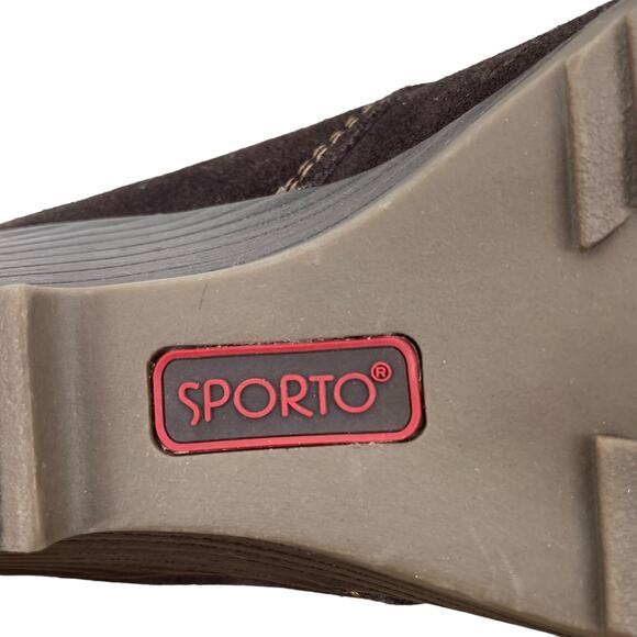 Sporto Capri Faux Fur Snow Boots Suede Wedge Brown Size 7.5M - Picture 9 of 11